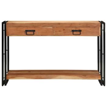 Konsolentisch Braun 120 x 33 x 75 cm Massivholz Akazie