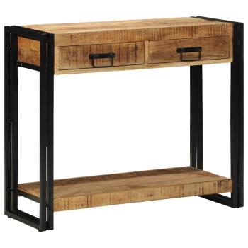 Konsolentisch mit Regal Braun 90 x 33 x 75 cm Massivholz Mango