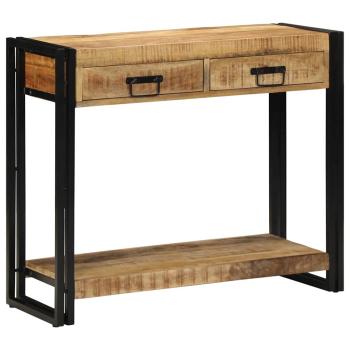Konsolentisch mit Regal Braun 90 x 33 x 75 cm Massivholz Mango