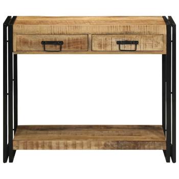 Konsolentisch mit Regal Braun 90 x 33 x 75 cm Massivholz Mango