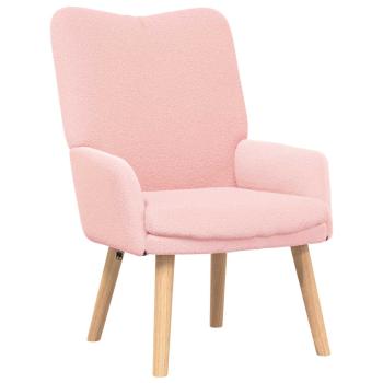 Sessel Rosa 63 x 67 x 94 cm Schafstoff und Sperrholz