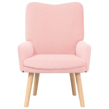 Sessel Rosa 63 x 67 x 94 cm Schafstoff und Sperrholz