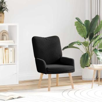ARDEBO.de - Sessel Schwarz 63 x 67 x 94 cm Schafstoff und Sperrholz