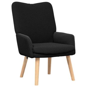 Sessel Schwarz 63 x 67 x 94 cm Schafstoff und Sperrholz