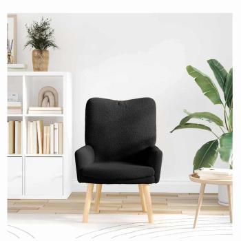 Sessel Schwarz 63 x 67 x 94 cm Schafstoff und Sperrholz