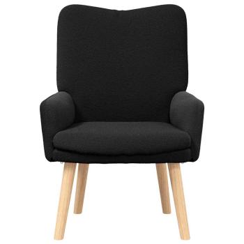 Sessel Schwarz 63 x 67 x 94 cm Schafstoff und Sperrholz