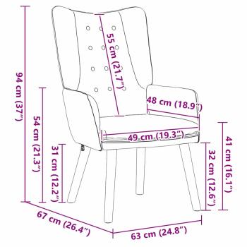 Sessel Dunkelgrün 63 x 67 x 94 cm Samt