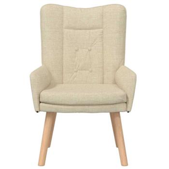 Sessel Creme 63 x 67 x 94 cm Stoff und Sperrholz