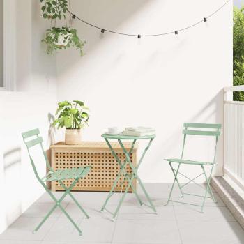 ARDEBO.de - Gartenklappstuhl 2 stk. Hellmint Metall