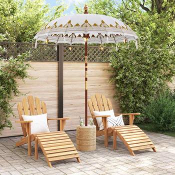 Balinesischer Sonnenschirm Creme 185 x 185 x 260 cm