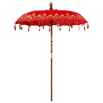 Balinesischer Sonnenschirm Rot 185 x 185 x 260 cm