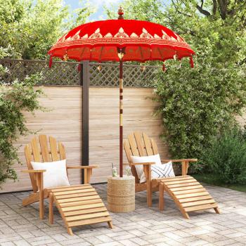 Balinesischer Sonnenschirm Rot 185 x 185 x 260 cm