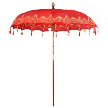Balinesischer Sonnenschirm Rot 215 x 215 x 260 cm