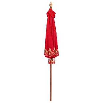 Balinesischer Sonnenschirm Rot 215 x 215 x 260 cm