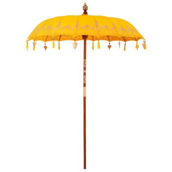 Balinesischer Sonnenschirm Gelb 185 x 185 x 260 cm