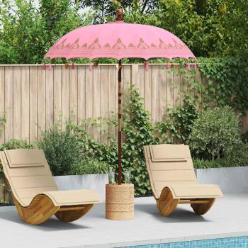ARDEBO.de - Balinesischer Sonnenschirm Rosa 185 x 185 x 260 cm