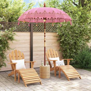 Balinesischer Sonnenschirm Rosa 185 x 185 x 260 cm
