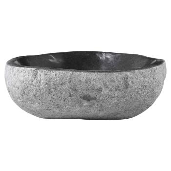 Waschbecken Oval Grau (32-37) x (27-30) x 12 cm Flussstein