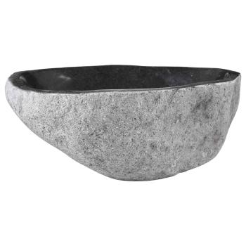 Waschbecken Oval Grau (32-37) x (27-30) x 12 cm Flussstein