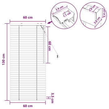 Venezianische Jalousie Eichenoptik 60 x 130 cm 35 mm