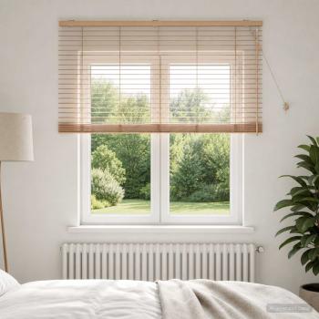 ARDEBO.de - Venezianische Jalousie Eichenoptik 140 x 130 cm 35 mm