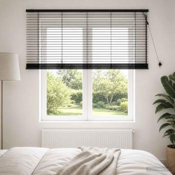 ARDEBO.de - Venezianische Jalousie Schwarz 145 x 130 cm 35 mm