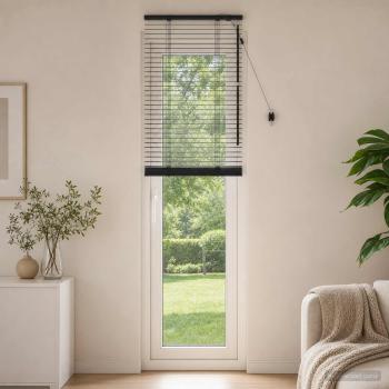ARDEBO.de - Venezianische Jalousie Schwarz 60 x 250 cm 35 mm