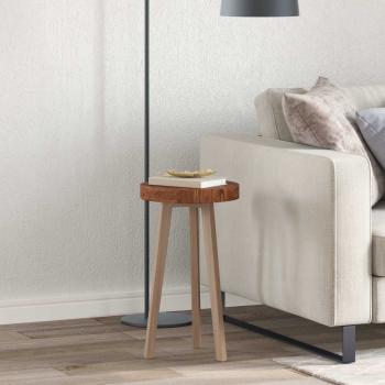 ARDEBO.de - Tischplatte Ø 30 x 4 cm Rund Massivholz Eiche Hellbraun