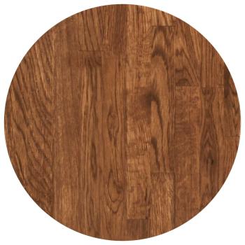 Tischplatte Ø 30 x 4 cm Rund Massivholz Eiche Hellbraun