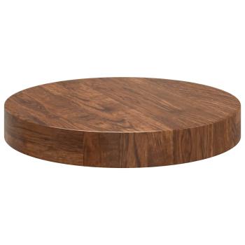 Tischplatte Ø 30 x 4 cm Rund Massivholz Eiche Hellbraun