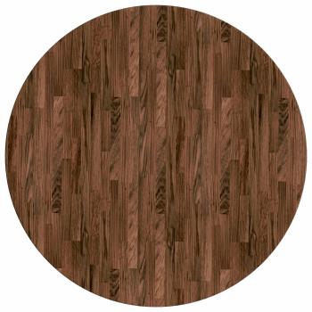 Tischplatte Dunkelbraun Ø 30 x 4 cm Massivholz Eiche