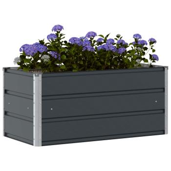 Pflanzkübel Anthrazit 100 x 50 x 45 cm Verzinkter Stahl