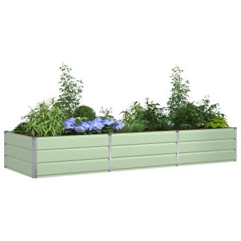 Pflanzkübel Pastellgrün 290 x 100 x 45 cm Verzinkter Stahl