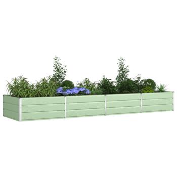 Pflanzkübel Pastellgrün 385 x 100 x 45 cm Verzinkter Stahl