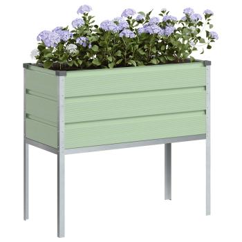 Pflanzkübel Pastellgrün 100 x 45 x 90 cm Verzinkter Stahl