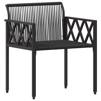 Gartenmöbel-Set 3 stk. Schwarz und Türkis Poly-Rattan