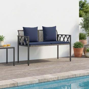 ARDEBO.de - Bänke für Outdoor 2 -Seater 116 x 56 x 75 cm Poly-Rattan