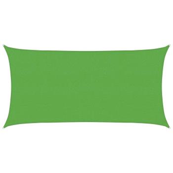 ARDEBO.de - Sonnensegel 2 x 6 m HDPE Rechteckig Hellgrün