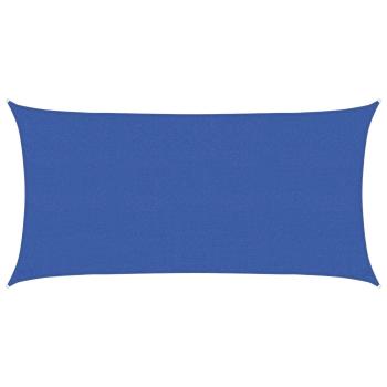 ARDEBO.de - Sonnensegel 2 x 6 m HDPE Rechteckig Blau
