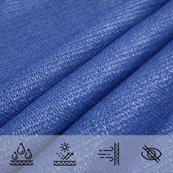 Sonnensegel 2 x 6 m HDPE Rechteckig Blau