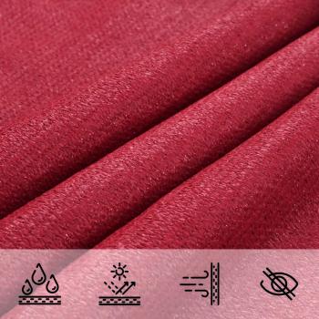 Sonnensegel 2 x 6 m HDPE Rechteckig Rot