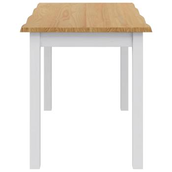 Esstisch EKAI Weiß 112 x 70 x 76,5 cm Massives Kiefernholz