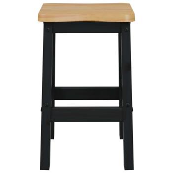 Hoher Barhocker EKAI 2 Stk. Schwarz 40 x 29 x 63 cm