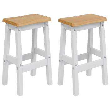 Hoher Barhocker EKAI 2 Stk. Weiß 40 x 29 x 63 cm