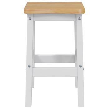 Hoher Barhocker EKAI 2 Stk. Weiß 40 x 29 x 63 cm