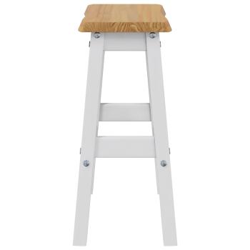 Hoher Barhocker EKAI 2 Stk. Weiß 40 x 29 x 63 cm