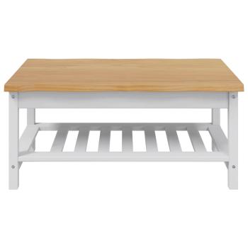 Couchtisch EKAI Weiß 100 x 60 x 45,5 cm Massives Kiefernholz