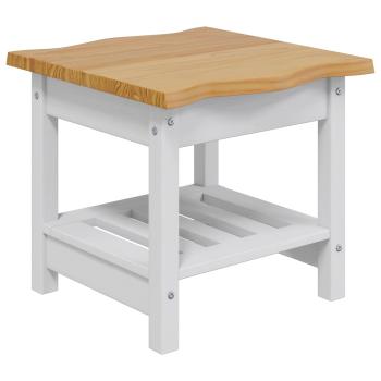 Beistelltisch EKAI Wei? 50 x 50 x 45,5 cm Massives Kiefernholz