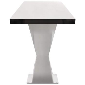Pool-Wasserfall Edelstahl 63,5 x 29 x 51 cm Silber