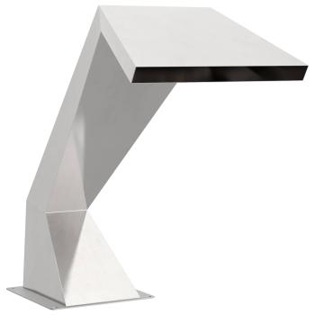 Poolwasserfall mit RGB-LEDs Edelstahl 63,5 x 29 x 51 cm Silber